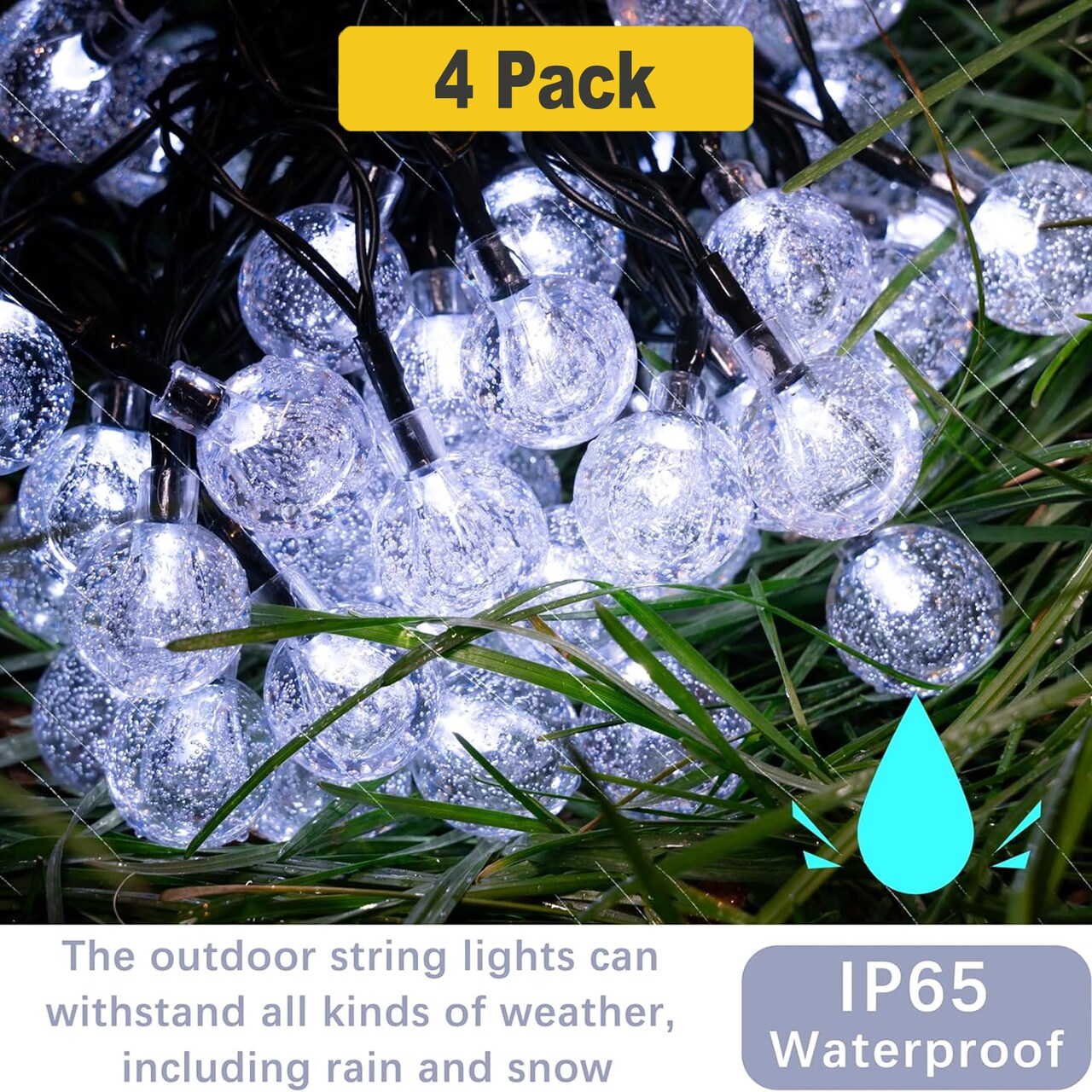 30 LED Solar Bubble Lights with Customizable Modes for Outdoor Decor